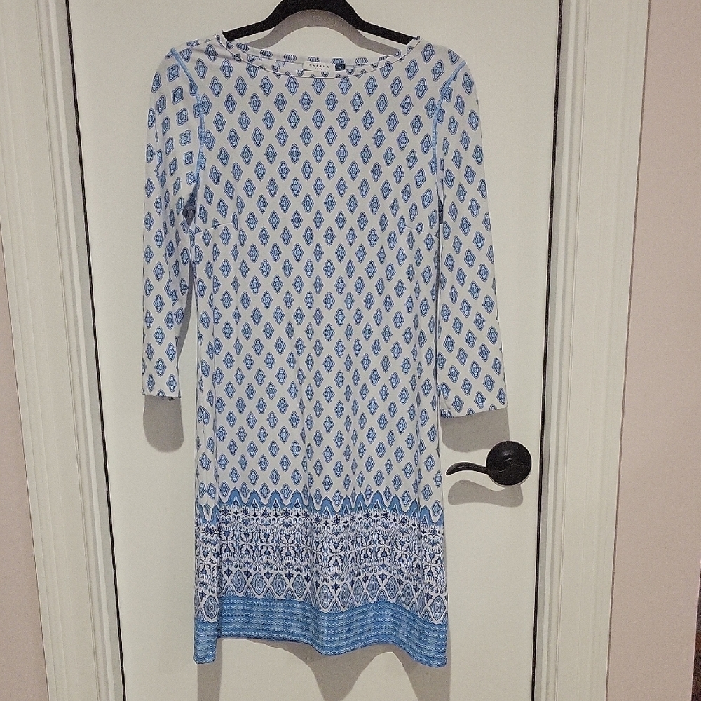 Cabana Blue Patterned Women's Dress